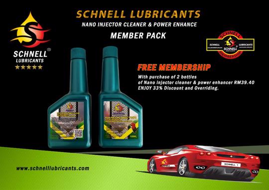 SCHNELL MEMBER PACK (2BTS/1SET) INJECTOR CLEANER & FUEL ENHANCER 100ML 